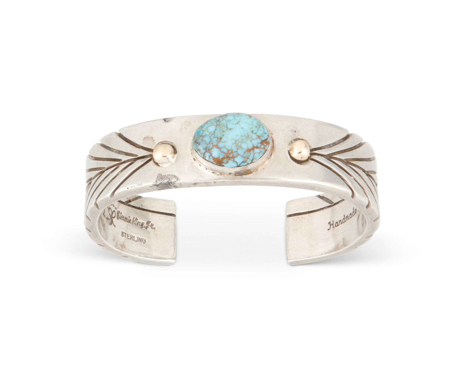 A JIMMIE KING JR. NAVAJO STERLING