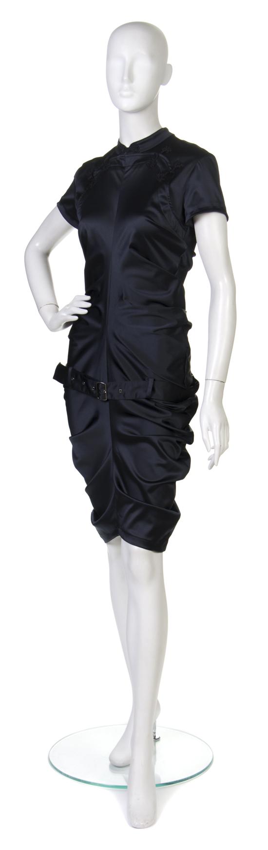 A John Galliano Black Silk Dress