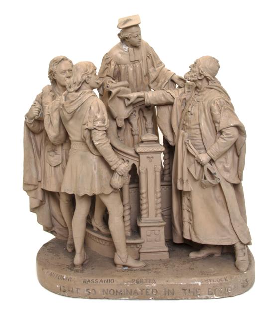 A John Rogers Painted Plaster