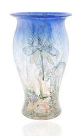 A 'JOHNOLYTH' CASED GLASS VASE