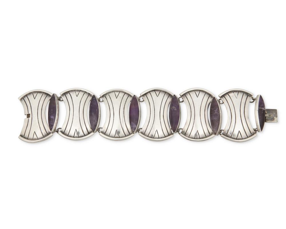 A JOSé ANTON SILVER AND AMETHYST
