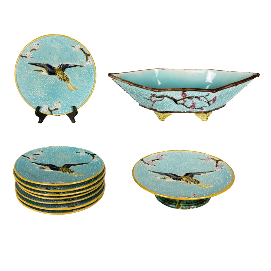A JOSEPH HOLDCROFT MAJOLICA PARTIAL