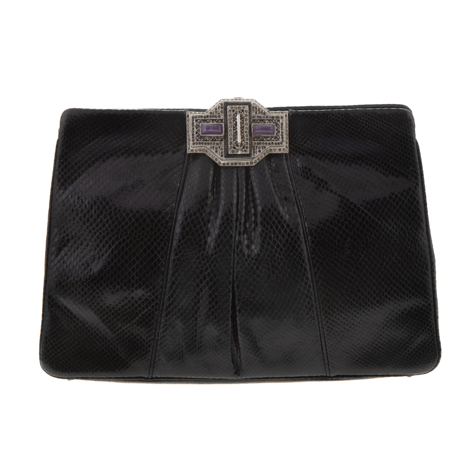 A JUDITH LEIBER CLUTCH Black