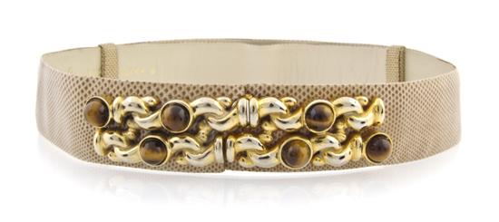 A Judith Leiber Cream Lizardskin