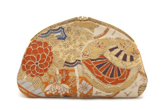 A Judith Leiber Floral Silk and