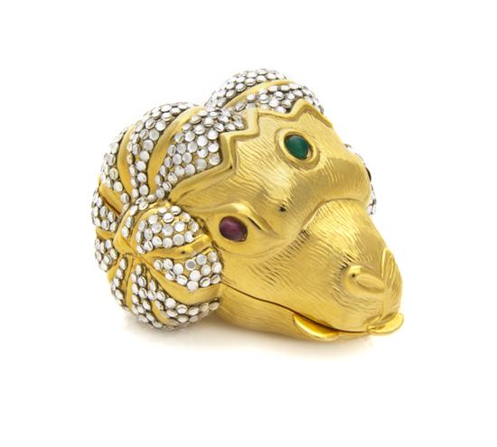A Judith Leiber Goldtone and Silver