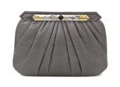 A Judith Leiber Gray Lizardski