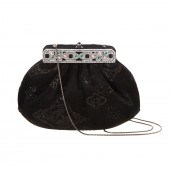 A JUDITH LEIBER SATIN & CRYSTA
