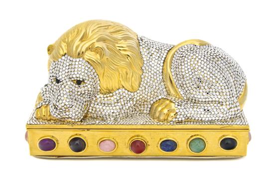A Judith Leiber silver Crystal