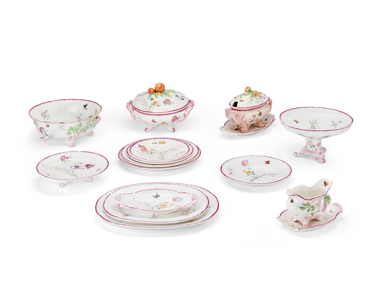 A JULES VIEILLARD FAIENCE DINNER
