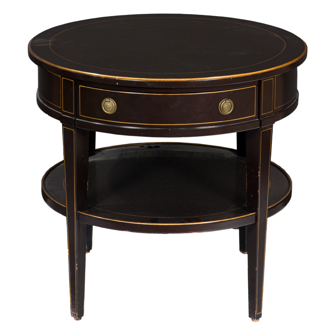 A JULIA GREY DRUM TABLE A Julia