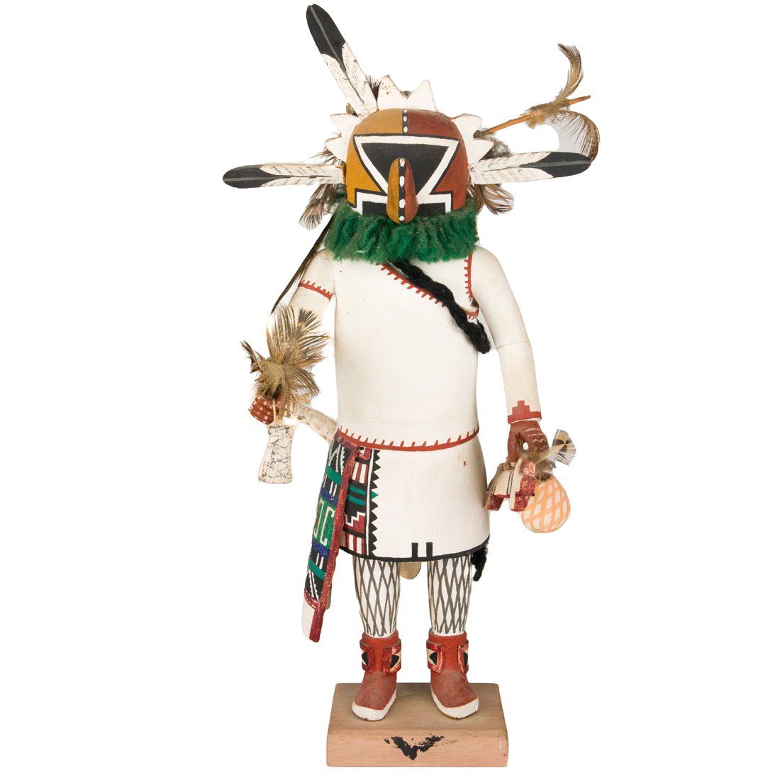 A KACHINA FIGURE OF AHOLA BY GLEN