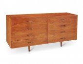 A KALPé MODERN WALNUT CHEST OF