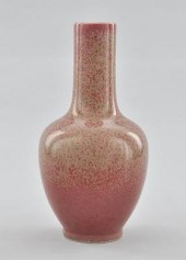 A Kang Xi Style Peachbloom Vas