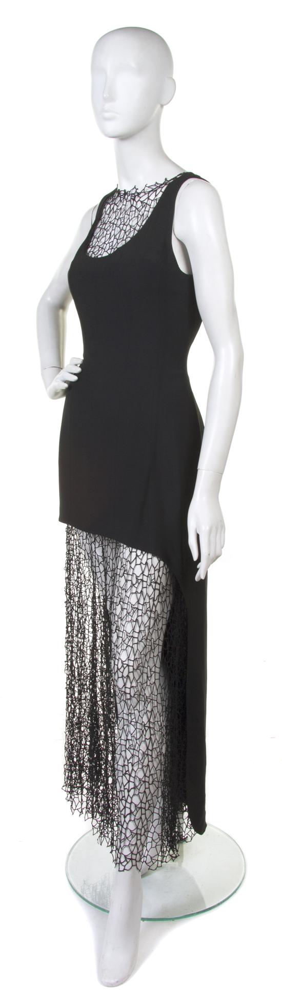 A Karl Lagerfeld Black Crepe and
