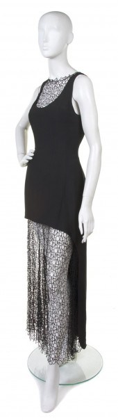 A Karl Lagerfeld Black Crepe a