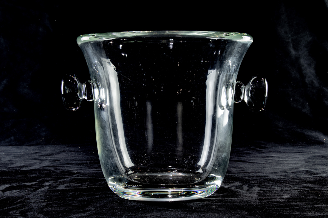 A KARL SPINGER GLASS CHAMPAGNE