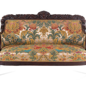A Karpen Carved Mahogany Sofa Circa