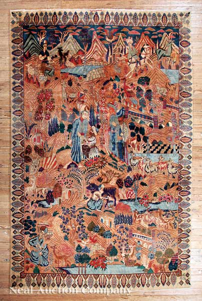 A Kashan Kashmar Carpet light