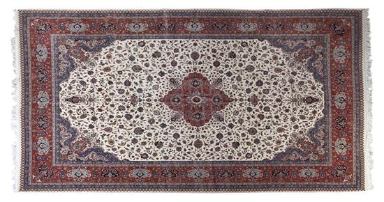 A Kashan Wool Rug having allover