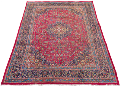 A Kashmar Carpet Rose colored