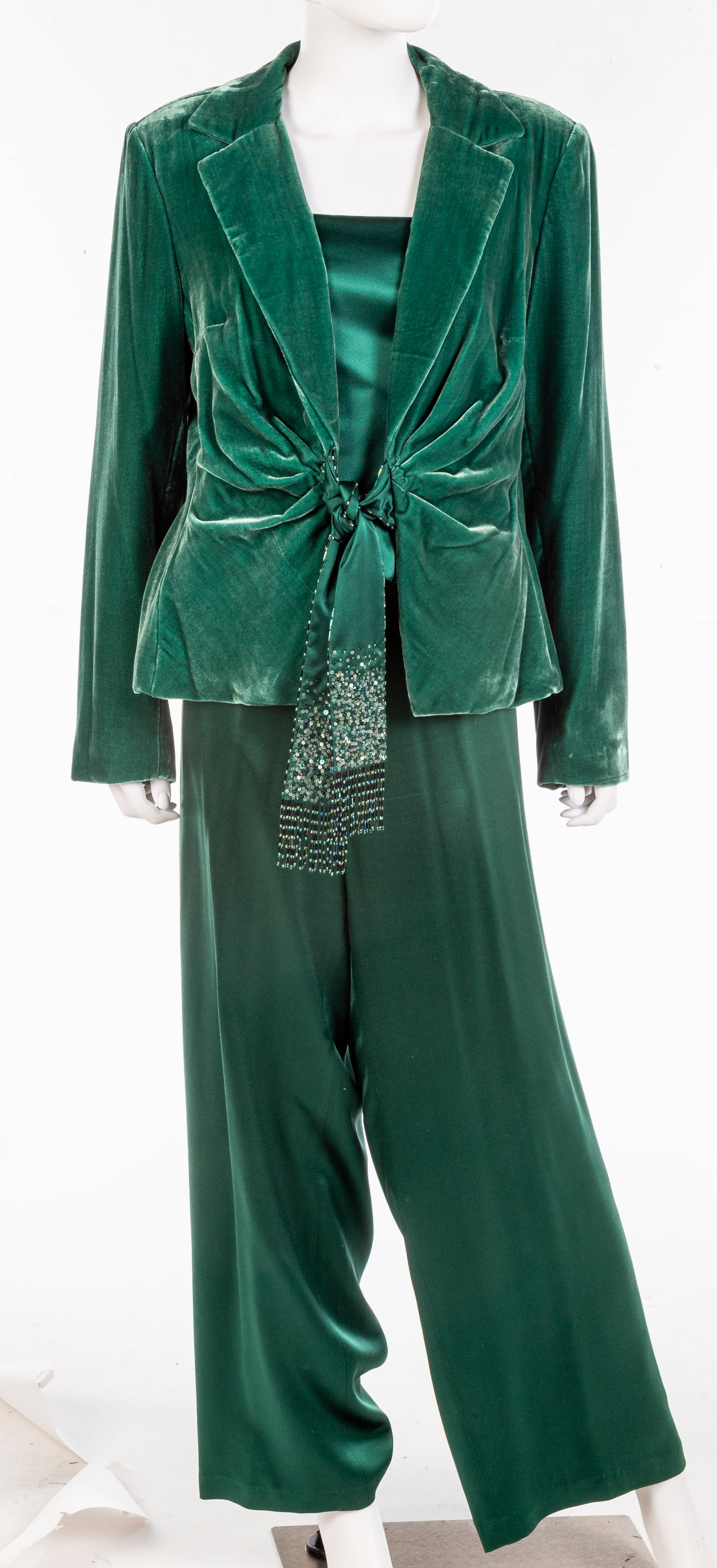 A KAY UNGER THREE-PIECE GREEN