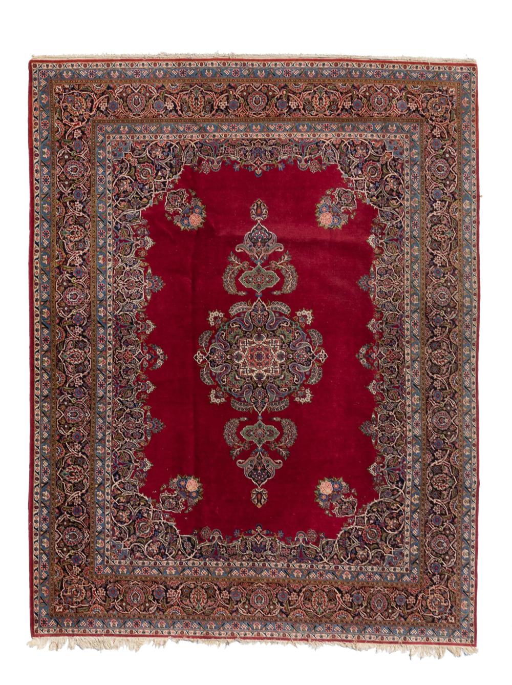 A KERMAN WOOL RUGA Kerman wool rug,