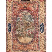 A Kermanshah Wool Rug with Poe
