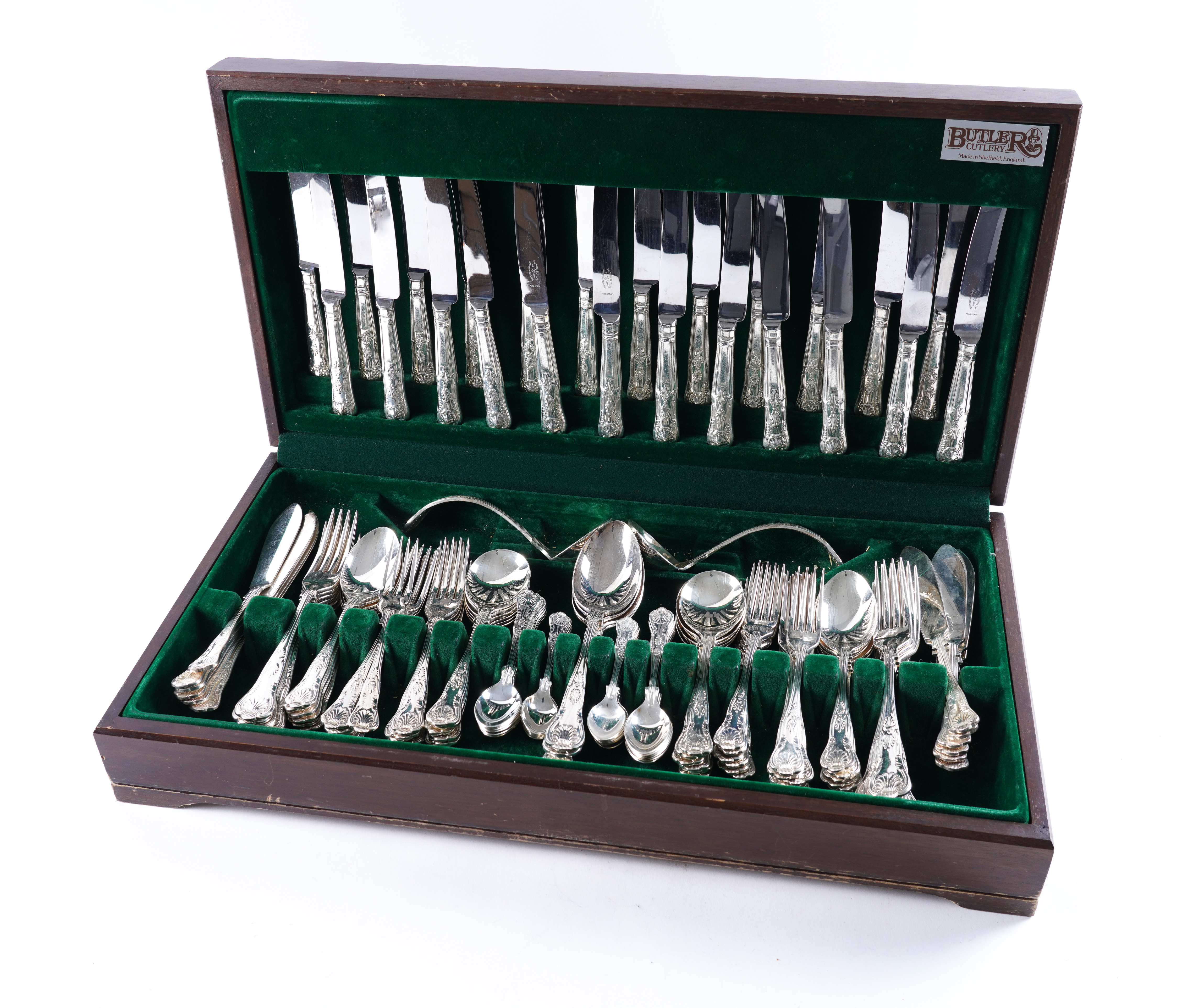 A KING'S PATTERN PLATED CANTEEN FOR