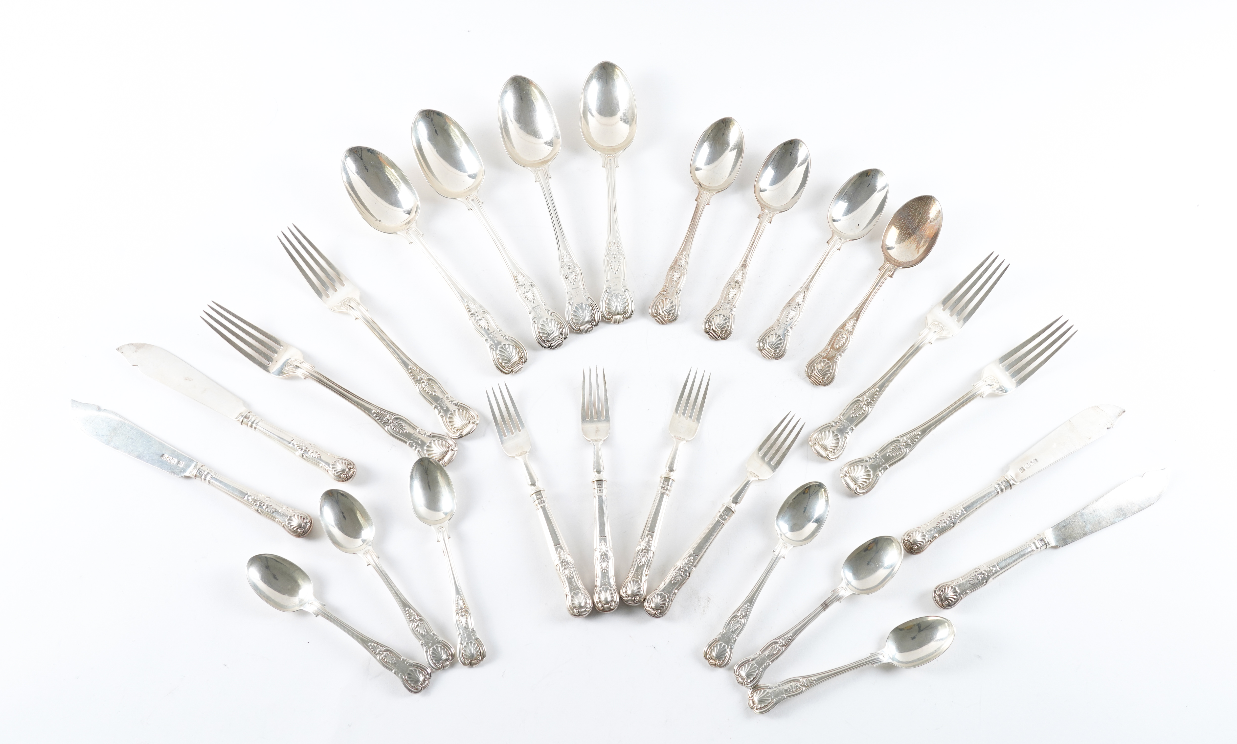 A KING'S PATTERN SILVER PART