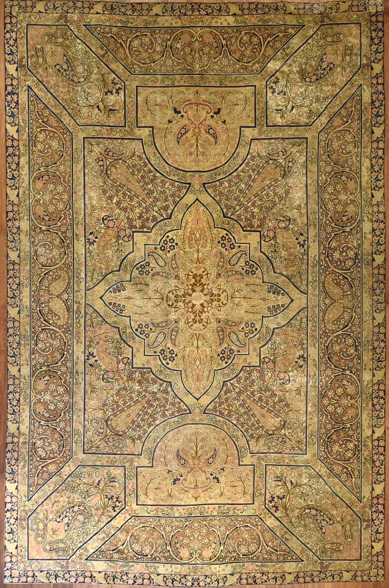 A KIRMAN LAVAR RUG, LATE 19TH