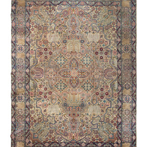 A Kirman Wool Rug First Half 20th
