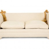A Knole Natural Linen Upholste
