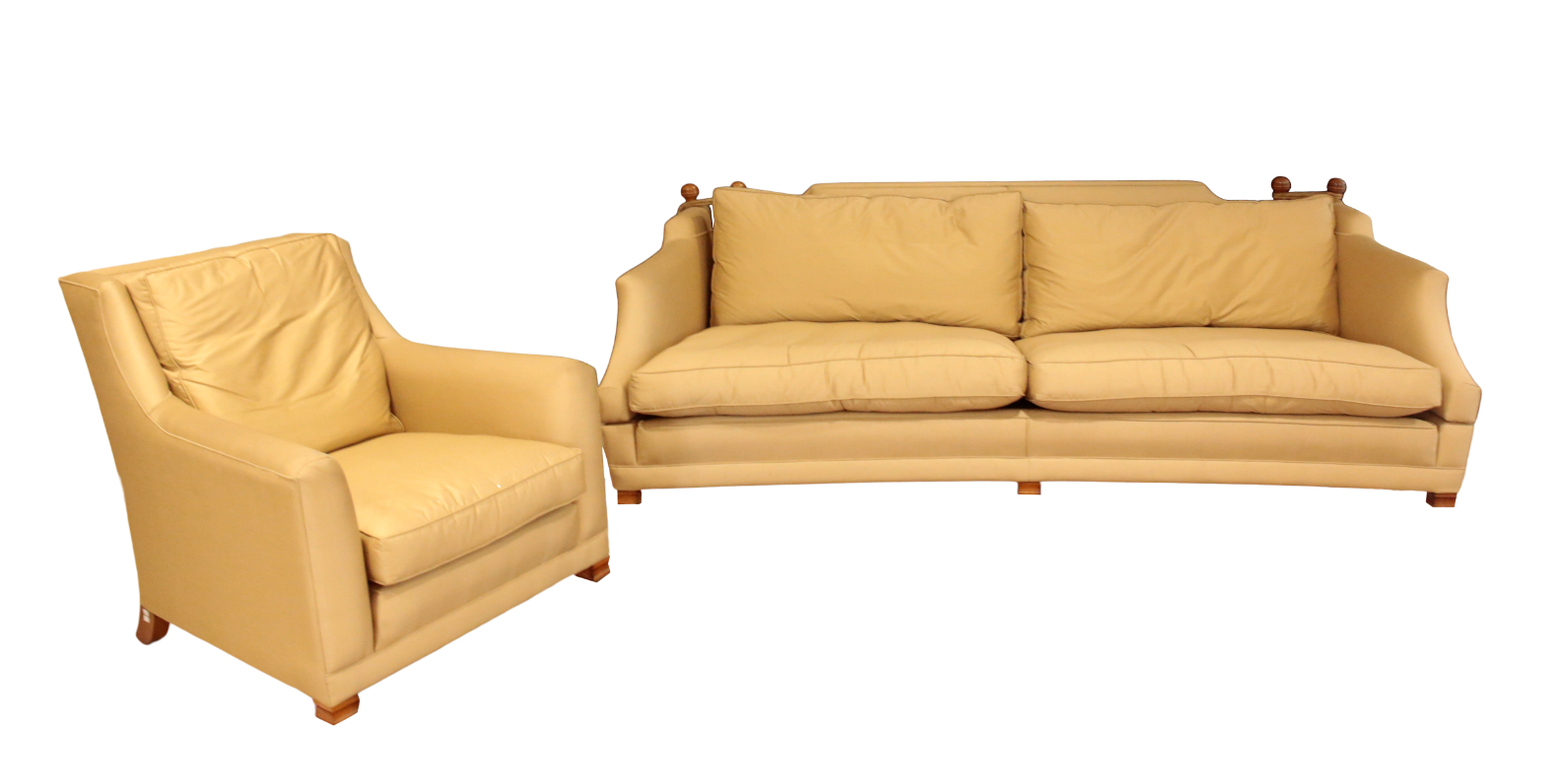 A KNOLE SOFA AND MATCHING CHAIR