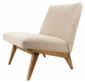 A KNOLL ARMLESS LOUNGE CHAIR A
