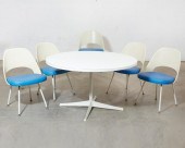 A KNOLL CIRCULAR DINING TABLE