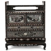 A Korean Black Lacquered and M