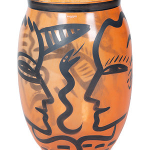 A Kotsa Boda Blown Glass Vase