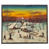 A. KOWALSKI. A VILLAGE IN WINT