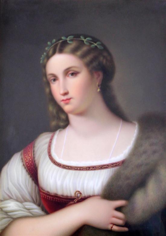 A KPM Berlin porcelain portrait