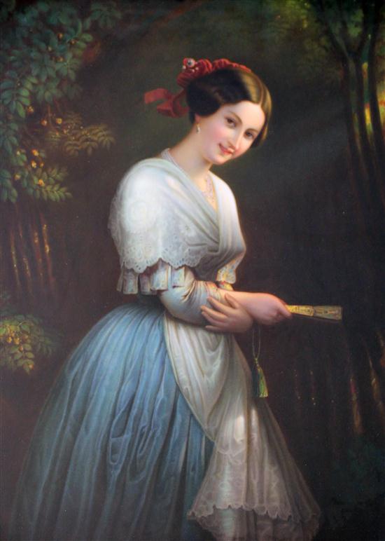 A KPM Berlin porcelain portrait