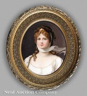 A KPM Porcelain Portrait Plaqu