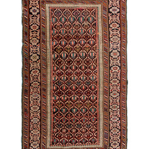 A Kuba Wool Rug Circa 1900 7 feet 4