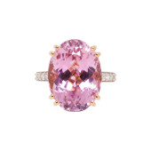 A KUNZITE, DIAMOND AND 18K GOL