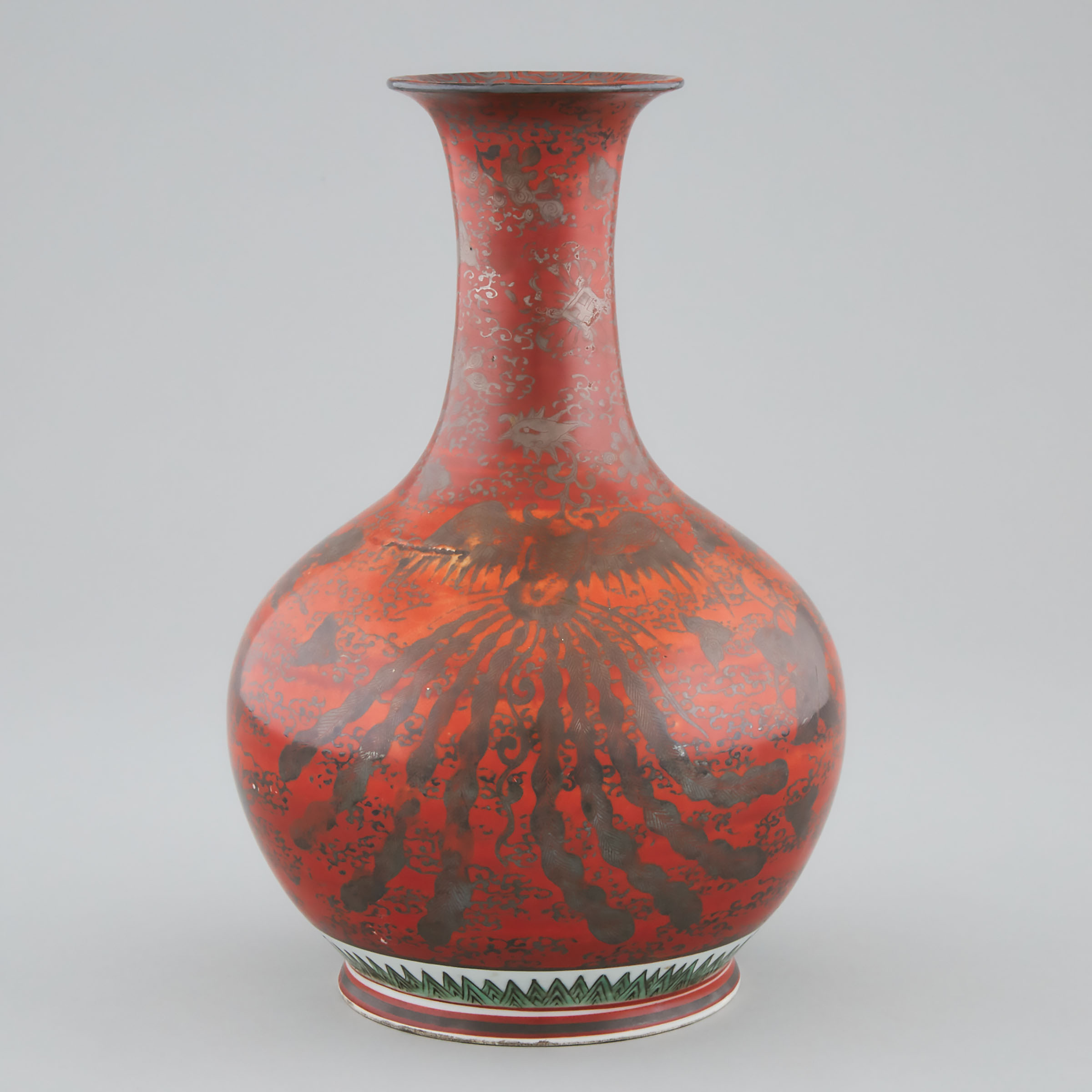 A Kutani Silver-Decorated