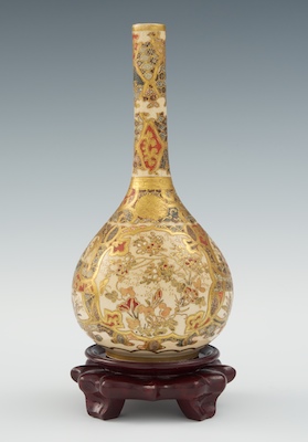 A Kyoto Satsuma Style Vase on