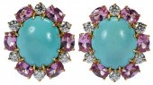 A LA PAGODE 18KT. TURQUOISE PI