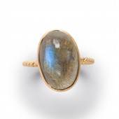 A LABRADORITE AND EIGHTEEN KAR