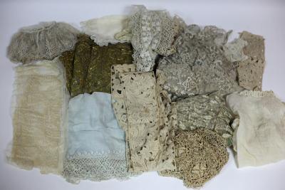 A lace and gilded thread dress