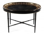 A Lacquered and Parcel Gilt Tr